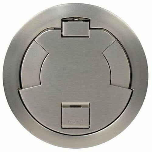 Middle Atlantic 6CTC2SNTR Cable Management Wiremold 6in Surf Style Tr Cvr Assembly Sn Tamp Resist Satin Nickel - Poke Thru Cover - Satin Nickel 