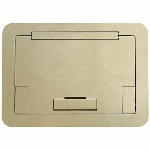 Middle Atlantic EFB45BTSB Cable Management Wiremold Evolution Series Efb45 Floor Box Flush Style Cover With Solid Lid - Floor Box Cover - Satin 