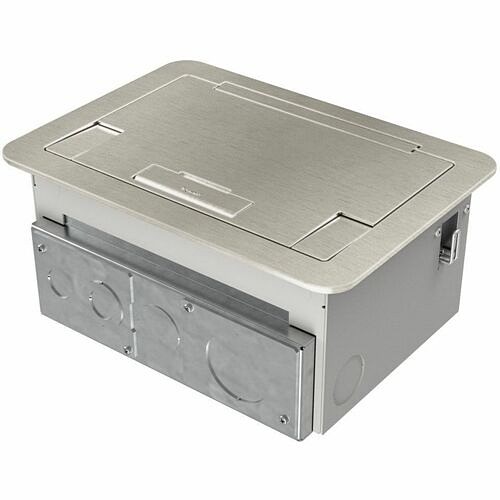 Middle Atlantic EFB45BTSN Cable Management Wiremold Evolution Series Efb45 Floor Box Flush Style Cover With Solid Lid - Floor Box Cover - Satin 786564106074
