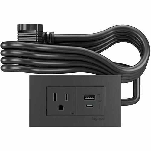 Middle Atlantic F2RU6PRGC Power/Data Outlets Wiremold Dash Series 2-cube Fpc - Graphite - 1 X Power Receptacles - 15 A Recessed Mount - Graphite  786776196986
