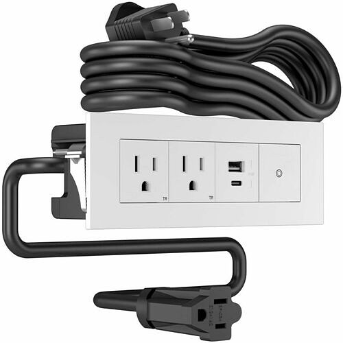 Middle Atlantic F4RRUS6NRWC Power/Data Outlets Wiremold Dash Series 4-cube Fpc - White - 2 X Power Receptacles - 15 A Recessed Mount - White (f4rru 