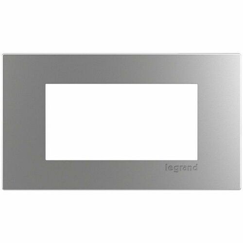 Middle Atlantic TRIM2-ST Faceplates & Mounting Boxes Wiremold Dash Series 2-cube Trim Plate - Stainless Steel - Surface Mount - Stainless Steel (trim2-st Trim2st 786776197273