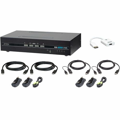Aten CS1144DP4UN KVM Switchboxes Aten 4-port Usb Displayport/hdmi Dual Display Universal Secure Kvm Switch Kit (psd Pp V4.0 Compliant 672792014956