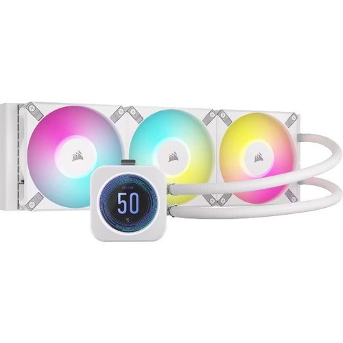 Corsair CW-9060077-WW Processor/Case Fans Corsair Icue H150i Elite Lcd Xt Display Liquid Cpu Cooler, White - 4.72" Maximum Fan Diameter - 490. Cw9060077ww 840006694229