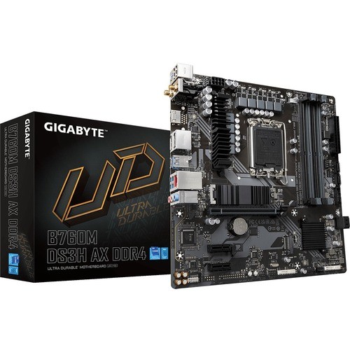 Gigabyte B760M DS3H AX DDR4 Motherboards Gigabyte Ultra Durable B760m Ds3h Ax Ddr4 Desktop Motherboard - Intel B760 Chipset - Socket Lga-1700 B760mds3haxddr4 889523034620