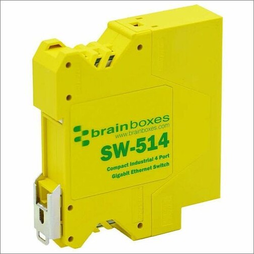 Brainboxes SW-514 Switches & Bridges Brainboxes Compact Industrial 4 Port Gigabit Ethernet Switch - 4 Ports - Gigabit Ethernet - 10/100/1 Sw514 837324004854