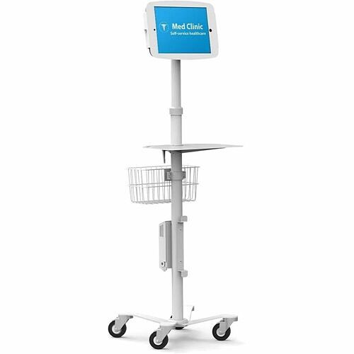 Maclocks MCRSTDW209IPDSW Miscellaneous Kits Ipad 10th-11th (a16) Gen Space Enclosure Medical Rolling Cart White (mcrstdw209ipdsw) 819472026933