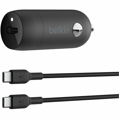 Belkin CCA004BT1MBK-B6 Power Adapters Belkin Boostcharge 30w Usb-c Car Charger, Black - 30w Usb-c Car Charger + Usb-c To Usb-c Cable Pps U Cca004bt1mbkb6 745883852376