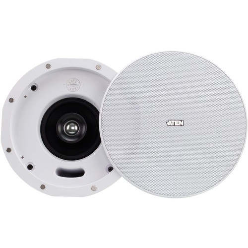 Aten AS104 Speakers Aten As104 2-way Ceiling Mountable Speaker - 30 W Rms - White - 60 W (pmpo) - 4" Paper Cone Woofer - 672792013508