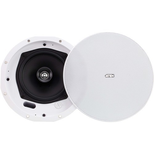 Aten AS106 Speakers Aten As106 2-way Ceiling Mountable Speaker - 60 W Rms - White - 120 W (pmpo) - 6.50" Paper Cone Woof 672792013515