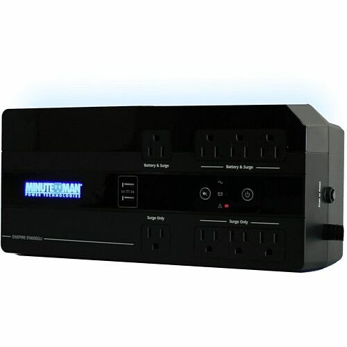 Minuteman EN600GU UPS General Purpose Minuteman Enspire-g En600gu 600va Wall/desktop/floor Mountable Ups - Wall/desktop/floor Mountable -  784755156136