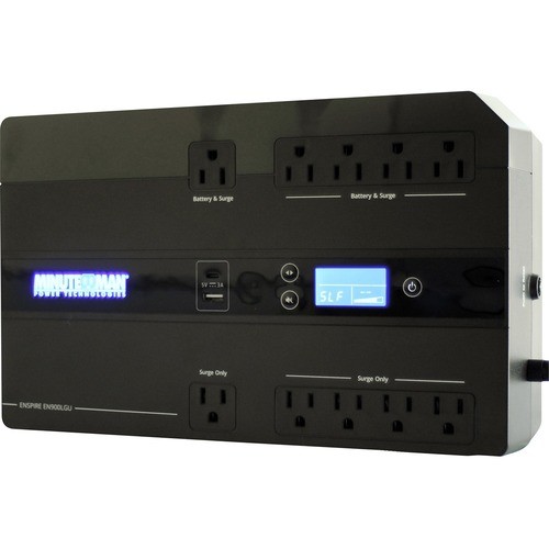Minuteman EN900LGU UPS General Purpose Minuteman Enspire-g En900lgu 900va Compact/desktop/floor/wall Mountable Ups - Compact/desktop/floor/ 784755156150