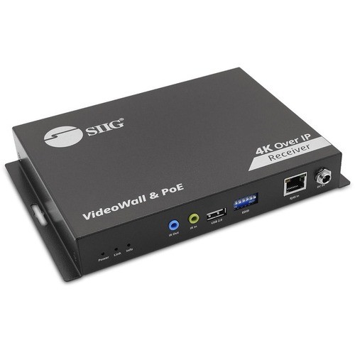 Siig CE-H27G11-S1 Video Consoles/Extenders Siig 4k 60hz Hdmi Over Ip Matrix- Receiver  4k@60hz, Up To 396 Ft (120m), Taa Co (ce-h27g11-s1) Ceh27g11s1 662774045573