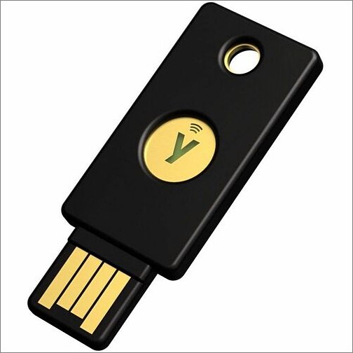 Yubico 8880001002 Security Cards & Tokens Yubico - Yubikey 5 Nfc - Two-factor Authentication (2fa) Security Key, Connect Via Usb-a Or Nfc, Fid 5060408461426