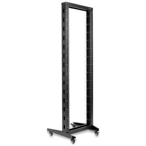 Rocstor Y10E030-B1 Rack Equipment Solidrack 2-post 42u Server Rack With Casters - Cold-rolled Steel Crs - For Server, Lan Switch, Patc Y10e030b1 810606039676