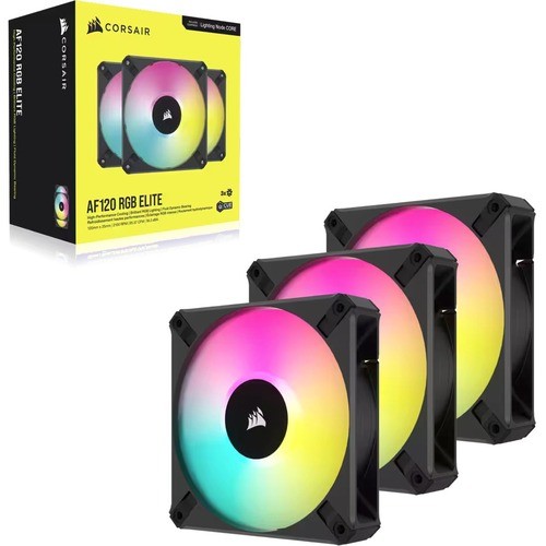 Corsair CO-9050154-WW Processor/Case Fans Corsair Icue Af120 Rgb Elite 120mm Pwm Triple Fan Kit - 3 Pack - 4.72" Maximum Fan Diameter - 490.5  Co9050154ww 840006662266