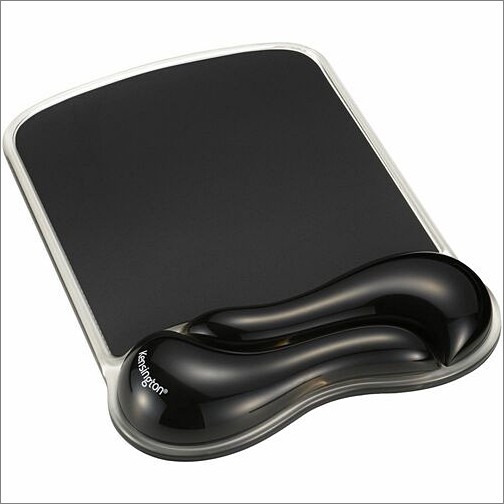 Kensington K62413WW Wrist/Mouse Pads Kensington Duo Gel Wave Mouse Pad And Wrist Rest - 13.10" X 1.30" X 9.30" Dimension - Black/black - Ge 085896624134