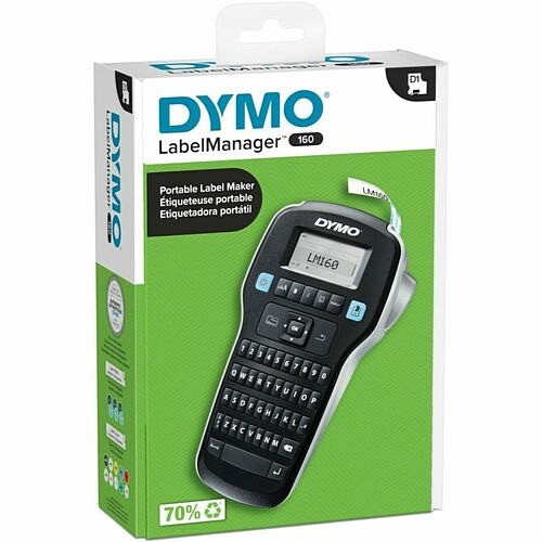 Dymo 2175086 Label Makers Dymo Labelmanager 160 Portable Label Maker - Thermal Transfer - Label - 0.24" , 0.35" , 0.47" - Batt DYM2175086 071701063427