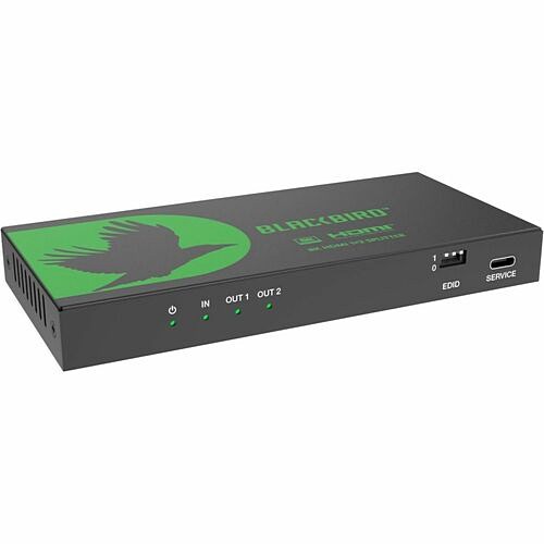 Monoprice 44436 Signal Splitters/Amplifiers Monoprice Blackbird 8k60 1x2 Video Splitter With Hdmi Plus Audio Extraction - 7680 X 4320 - Display  889028189009