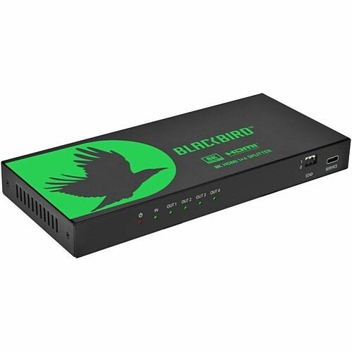 Monoprice 44437 Signal Splitters/Amplifiers Monoprice Blackbird Hdmi Splitter - 7680 X 4320 - Display - Audio Line Out - 1 X Hdmi In - 4 X Hdmi  889028189016
