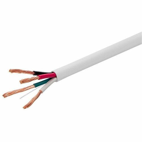 Monoprice 44335 Cables Monoprice Speaker Wire, Cl3 Rated, 4-conductor, 14awg, 250ft, White - 250 Ft Audio Cable For Speaker 889028187876
