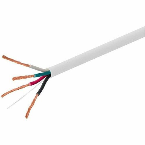 Monoprice 44339 Cables Monoprice Speaker Wire, Cl3 Rated, 4-conductor, 18awg, 250ft, White - 250 Ft Audio Cable For Speaker 889028187913