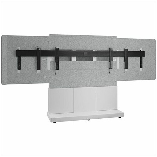 Middle Atlantic FM-DS-6675FS-HD8W Stands & Cabinets Middle Atlantic Forum 4ru Free-standing 3-bay Dual Display Stand - For Two 56in To 65in Displays - L Fmds6675fshd8w 656747398636