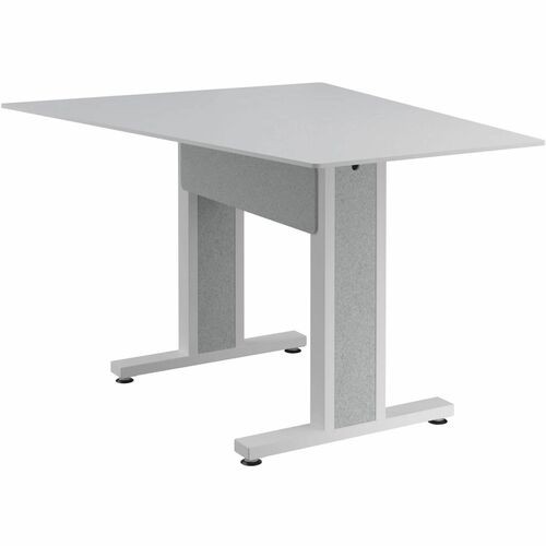 Middle Atlantic FM-TAN-0595438-D8W Tables & Desks Middle Atlantic Forum Series Angle Table For 3 - 5 People - 59in Length - Designer White Table Top W Fmtan0595438d8w 656747398971