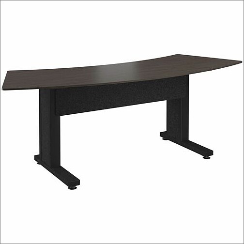 Middle Atlantic FM-TAR-0883430-A3B Tables & Desks Middle Atlantic Forum Series Arc Table For 3 People - 30in Height - Asian Night Table Top With Dark  Fmtar0883430a3b 656747399183