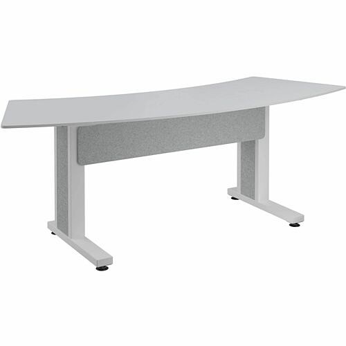 Middle Atlantic FM-TAR-0883430-D8W Tables & Desks Middle Atlantic Forum Series Arc Table For 3 People - 30in Height - Designer White Table Top With Li Fmtar0883430d8w 656747399213