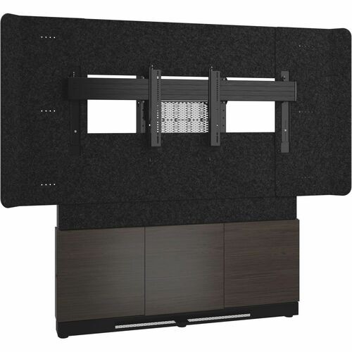 Middle Atlantic FM-DS-6675FW-FA3B Stands & Cabinets Middle Atlantic Forum Series 4ru Floor-to-wall Mounted 3-bay Single Display Stand - Dark Finish - Up Fmds6675fwfa3b 656747398162