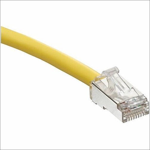 Leviton 6AS10-3Y Cables Leviton Cat 6a Patch Cord, 3 Ft (0.9 M), Yellow - 3 Ft Category 6a Network Cable For Network Device  6as103y 0078477403457