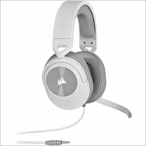 Corsair CA-9011261-NA Headsets/Earsets Corsair Hs55 Stereo Wired Gaming Headset - White - Stereo - Mini-phone (3.5mm) - Wired - 32 Ohm - 20 Ca9011261na 840006643678