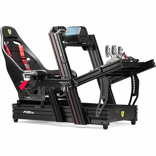 Next Level Racing NLR-E048 Sound Loungers Next Level Racing F-gt Elite 160 Scuderia Ferrari Edition - For Gaming - Aluminum, Carbon Steel - Bl Nlre048 850041503363