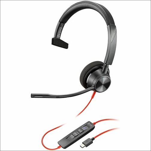Poly 760Q7AA Headsets/Earsets Poly Blackwire 3310-m Microsoft Teams Certified Usb-c Headset - Mono - Usb Type C, Mini-phone (3.5mm 197029372789