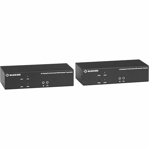 Black Box KVXLCDPF-200-SFPBN1 KVM Consoles/Extenders Black Box Kvx Series Kvm Extender Kit Over Fiber - 4k, Displayport, Usb 2.0 Hub, Serial, Audio, Loca Kvxlcdpf200sfpbn1 