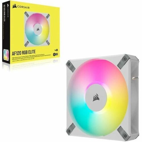 Corsair CO-9050157-WW Processor/Case Fans Corsair Icue Af120 Rgb Elite 120mm Pwm Fan - White - 1 Pack - 4.72" Maximum Fan Diameter - 490.5 Gal Co9050157ww 840006662297