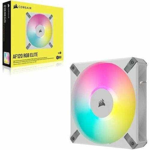 Corsair CO-9050159-WW Processor/Case Fans Corsair Icue Af140 Rgb Elite 140mm Pwm Fan - White - 1 Pack - 5.51" Maximum Fan Diameter - 665.8 Gal Co9050159ww 840006662310