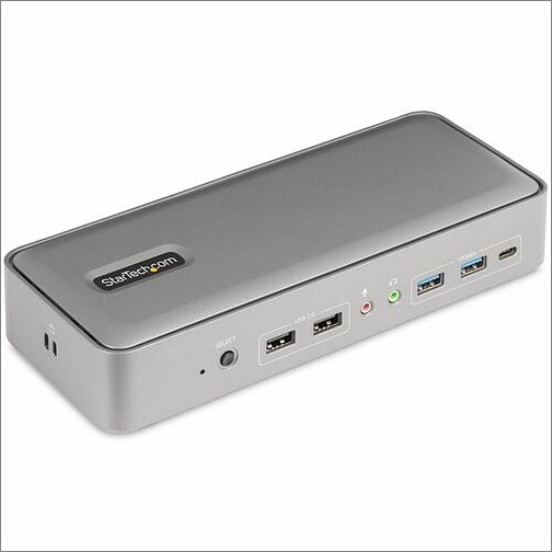 Startech 129N-USBC-KVM-DOCK Docking Stations Startech.com Dual-laptop Usb-c Kvm Docking Station, Dual Monitor 4k 60hz Displayport Kvm Dock, 5x Us 129nusbckvmdock 065030897242