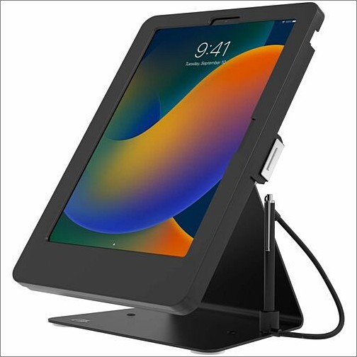 Cta Digital PAD-DASB109 Stands & Cabinets Cta Kiosk Stand W/ Stylus For Ipad 10, Ipad Air 4 And 5, And 11" Ipad Pro - Black - Up To 11" Screen Sup Paddasb109 656777024543