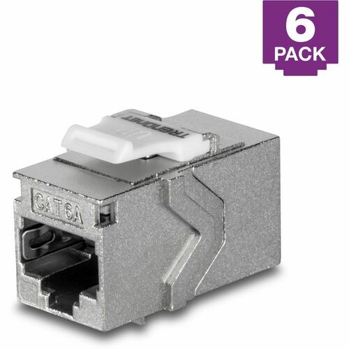 Trendnet TC-KC06C6A Cable Ends/Connectors Trendnet Cat6a Rj45 Keystone Inline Coupler Keystone Jack, 6-pack, Tc-kc06c6a, Keystone Jack Female  Tckc06c6a 710931401738