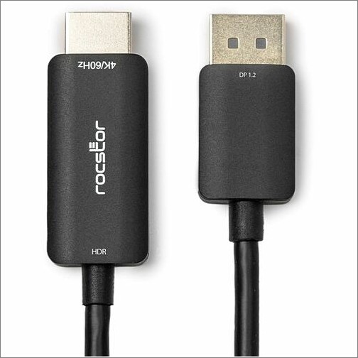 Rocstor Y10C127-B2 Cables Rocstor Displayport/hdmi Audio/video Cable - 6 Ft Displayport/hdmi A/v Cable For Audio/video Device, Y10c127b2 810606039836