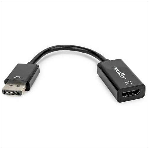 Rocstor Y10A101-B2 Connector Adapters Rocstor Displayport 1.2 To Hdmi 4k/60hz Active Adapter Converter - M/f - Black - 1 X 20-pin Displayp Y10a101b2 810606039850
