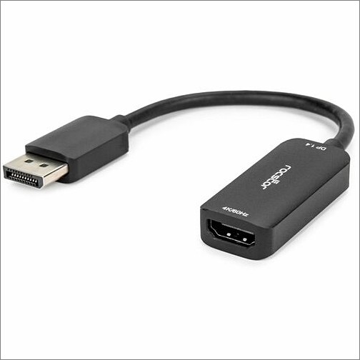Rocstor Y10A296-B1 Connector Adapters Rocstor Displayport To Hdmi Adapter - 4k Dp To Hdmi Converter - Uhd 4k 60hz - 1 Pack - 1 X 20-pin Di Y10a296b1 810606039881