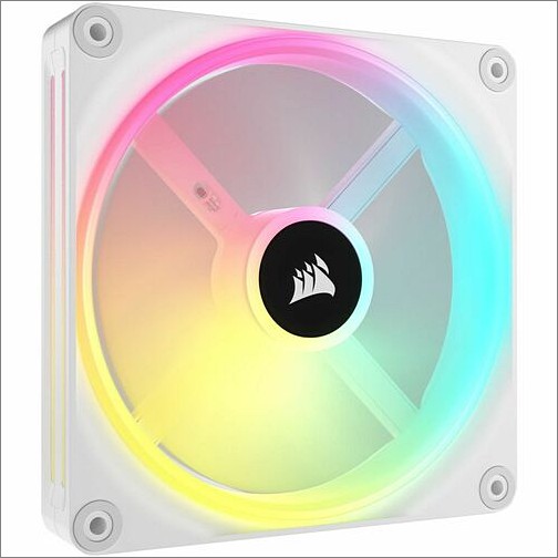 Corsair CO-9051007-WW Processor/Case Fans Corsair Icue Link Qx140 Rgb 140mm Pwm Pc Fan Expansion Kit - White - 617.1 Gal/min Maximum Airflow - Co9051007ww 840006697992