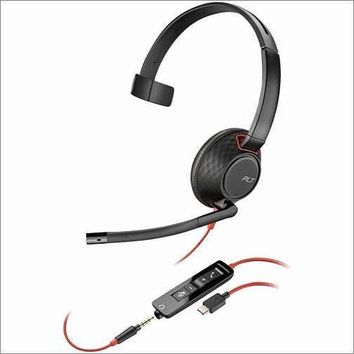 Hp 805H4AA Headsets/Earsets Poly Blackwire C5210 Usb-c Headset + Inline Cable - Microsoft Teams Certification - Mono - Mini-phon 