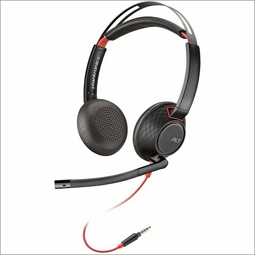 Poly 85Q68AA Uncategorized Poly Blackwire 5220 Headset - Stereo - Mini-phone (3.5mm) - Wired - 20 Hz - 20 Khz - Over-the-head - 0197497572445