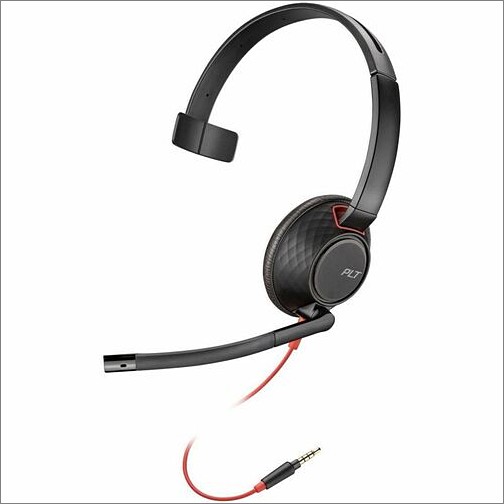 Poly 85Q66AA Uncategorized Poly Blackwire 5210 Headset - Mono - Usb Type C, Mini-phone (3.5mm) - Wired - 20 Hz - 20 Khz - Over- 0197497572421