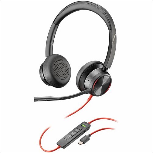 Poly 7E2K6AA#ABA Headsets/Earsets Poly Blackwire 8225 Headset - Stereo - Usb Type C - Wired - 32 Ohm - 20 Hz - 20 Khz - Over-the-head  7e2k6aaaba 197192156339
