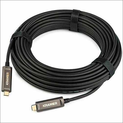 Kramer Electronics 97-04300010 Cables Kramer Usb 3.1 Gen-2 Optical Usb-c Cable - 10 Ft Hybrid Fiber Optic Data Transfer Cable For Usb Came 9704300010 